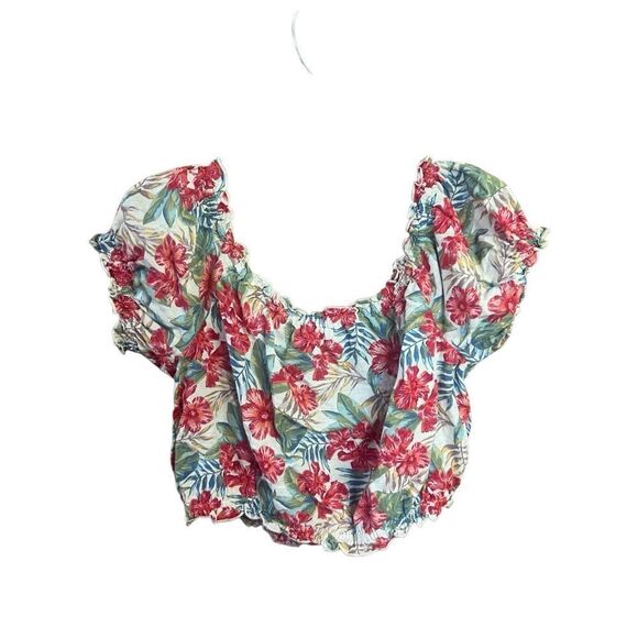 American Eagle Off The shoulder Floral Crop Top Sz M NWOT - Picture 1 of 6